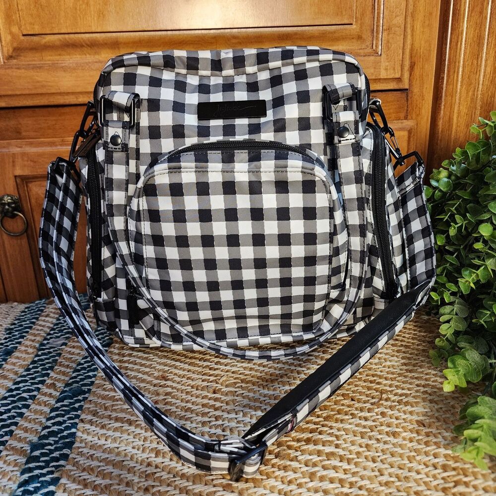 Ju-Ju-Be Gingham Style Be Supplied Pumping Diaper Bag Complete EUC - Picture 2 of 16